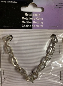 Metallene Kette grob silber